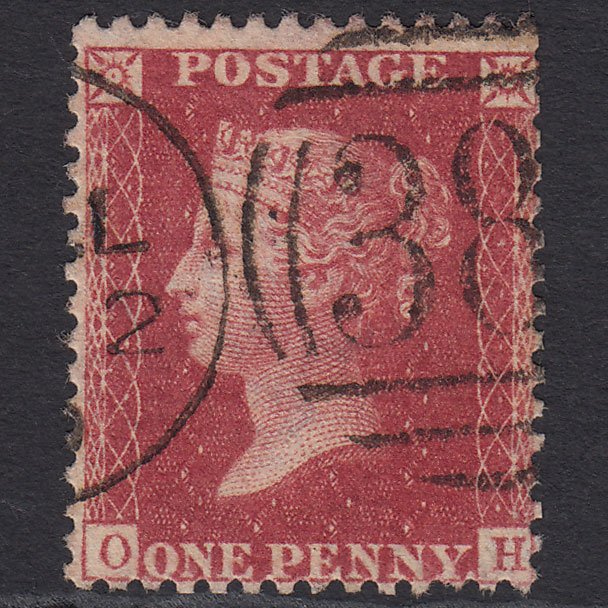 GB QV 1857 1d Rose-red (Plate 47) SG40-C10(1) OH FU Hull 383