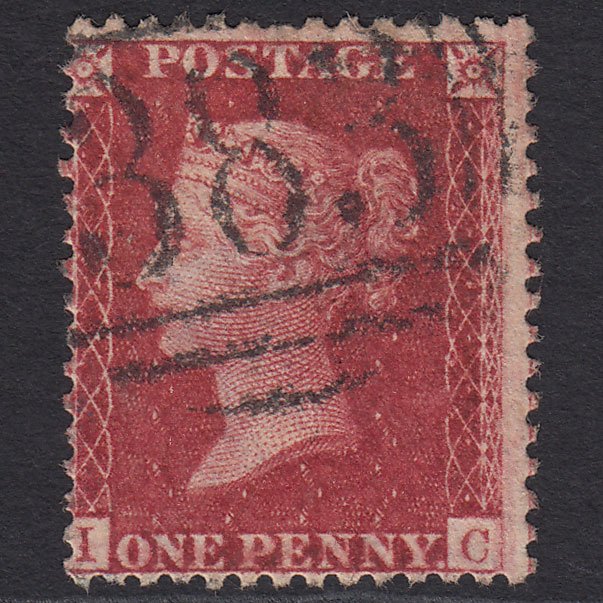 GB QV 1857 1d Deep Rose-red SG41-C10(4) IC GU Hull 383