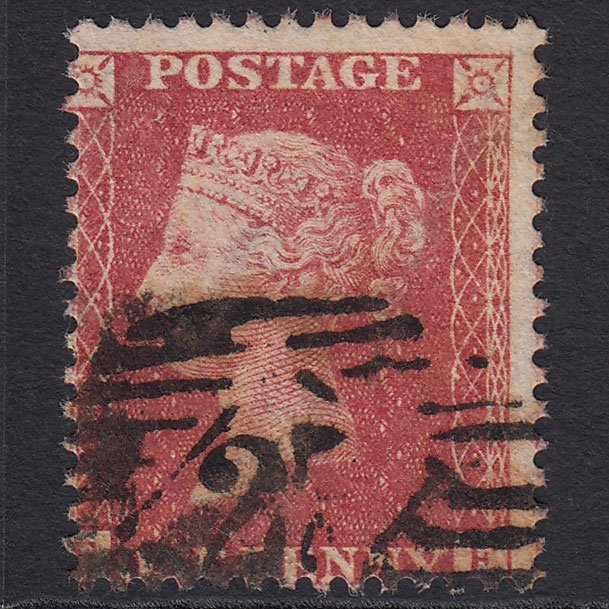 GB QV 1857 1d Rose-red (Plate 48) SG40-C10(1) FE GU London IS Cancel