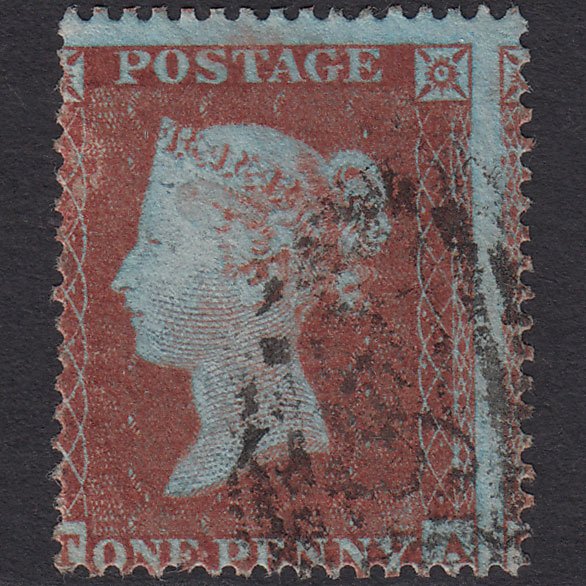 GB QV 1854 1d Red-brown (Plate 187) SG17-C1(1) Framed Reverse TA GU