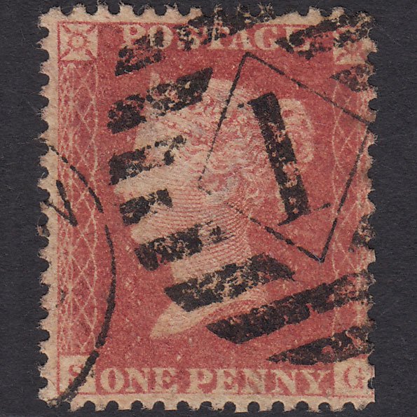 GB QV 1857 1d Rose-red (Plate 41) SG40-C10(1) SG GU London IS 1
