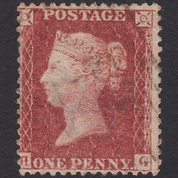 GB QV 1857 1d Rose-red (Plate 58) SG40-C10(1) HG GU Light Cancel Later State
