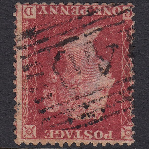 GB QV 1857 1d Rose-red (Plate 44) SG40-C10(1) Wmk Inv GD GU Falkland 140