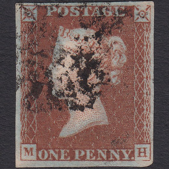GB QV 1841 1d Red-brown (Plate 25) SG8-B1(1) MH FU 4 Margins Maltese Cross