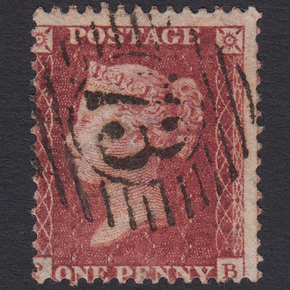 GB QV 1857 1d Deep Rose-red (Plate 59) SG41-C10(4) PB FU London D&S 73 Misperf
