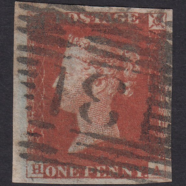 GB QV 1841 1d (Plate 60) SG8-B1(1) HA FU 4M Edinburgh 131 Marginal