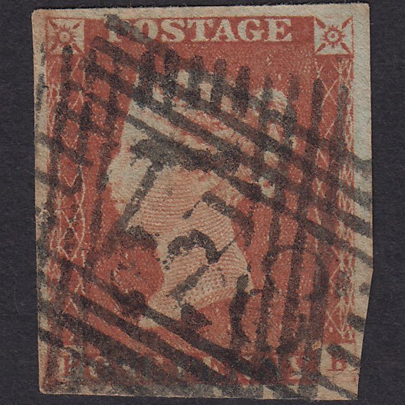 GB QV 1841 1d (Plate 59) SG8-B1(1) PB GU 4M Huntly 178 & Edinburgh 131 Tear