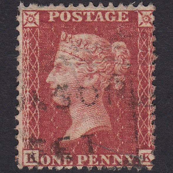 GB QV 1857 1d (Plate 36) SG40-C10(1) KK GU Nicholson Street Scots Local Cancel
