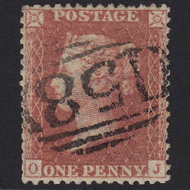 GB QV 1857 1d Rose-red (Plate 52) SG40-C10(1) OJ GU Cambridge 158