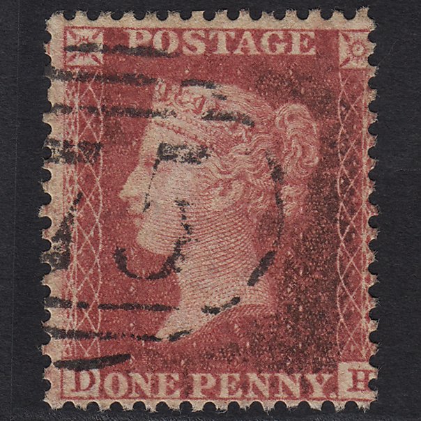 GB QV 1857 1d Rose-red (Plate 60) SG40-C10(1) DH GU Birmingham 75
