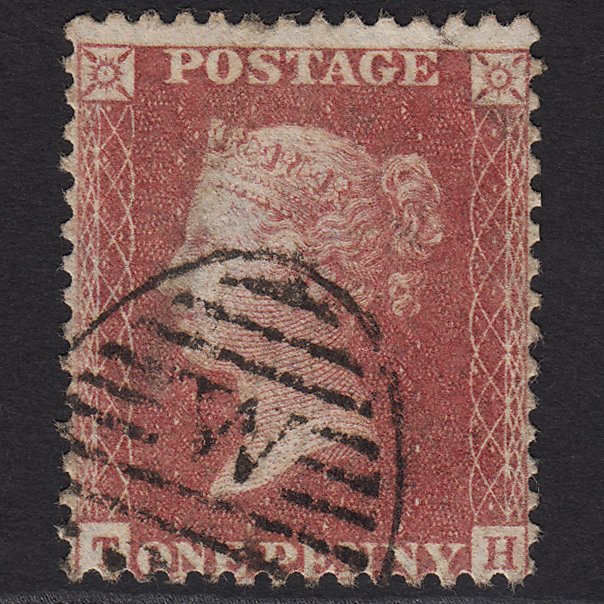 GB QV 1857 1d (Plate 48) SG40-C10(1) TH GU in London Missing Imprimatur