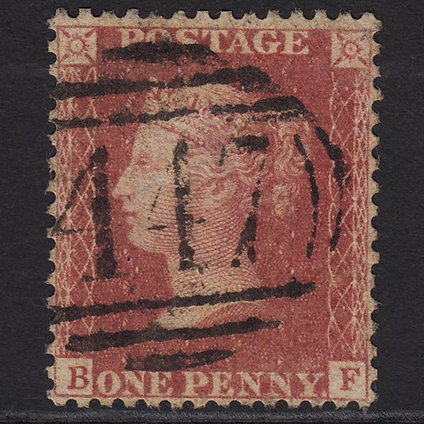 GB QV 1857 1d Rose-red (Plate 48) SG40-C10(1) BF GU Leeds 447