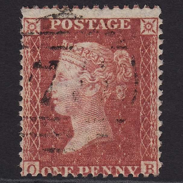 GB QV 1857 1d Rose-red (Plate 45) SG40-C10(1) OB FU Light Cancel