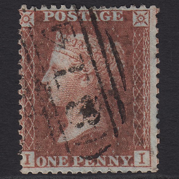 GB QV 1856 1d Red-brown SG29-C8(1) II GU Truro 814 Sideways Duplex