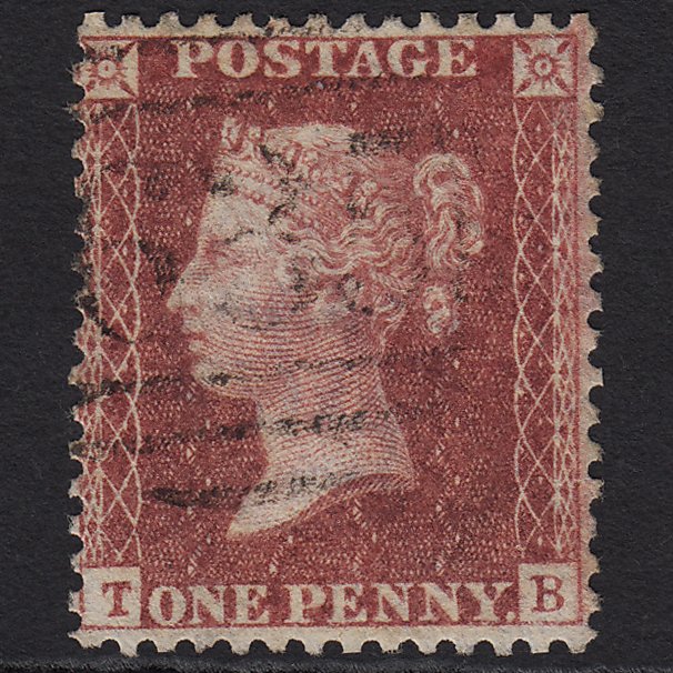 GB QV 1857 1d Deep Rose-red (Plate 34) SG41-C10(4) TB FU Light Reading 635