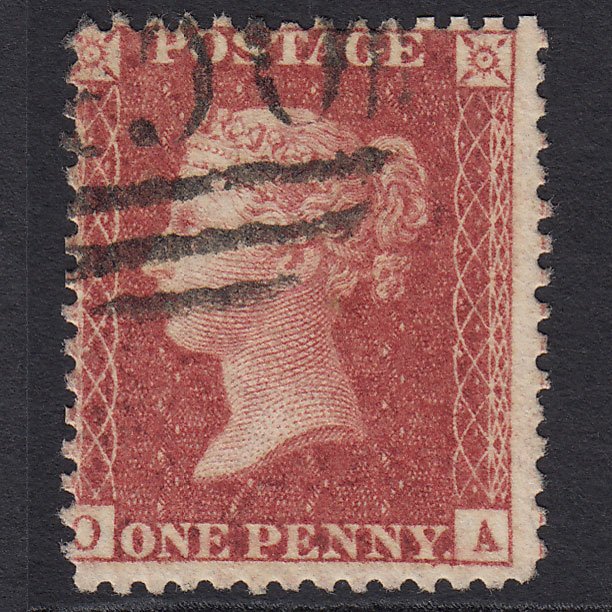 GB QV 1857 1d Rose-red (Plate 59) SG40-C10(1) OA FU Misperf