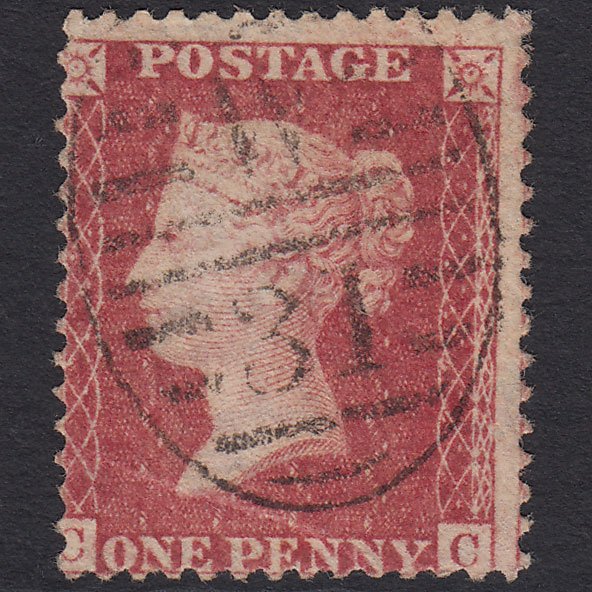 GB QV 1857 1d Rose-red (Plate 59) SG40-C10(1) CC GU London D&S W31