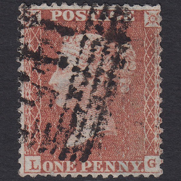 GB QV 1855 1d Red-brown (Plate 6) SGC6(1) LG GU Forres 145 Minute G Var
