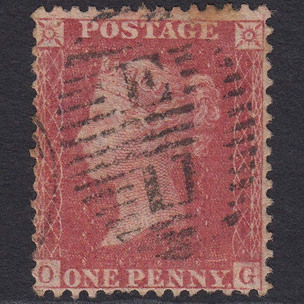 GB QV 1857 1d Rose-red (Plate 55) SG40-C10(1) OG GU London D&S E11
