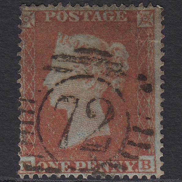 GB QV 1854 1d Red-brown (Plate 180) SG17-C1(1) EB GU London D&S 72