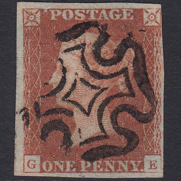 GB QV 1841 1d Red-brown (Plate 23) SG8-B1(1) GE FU Missing Imprimatur MX