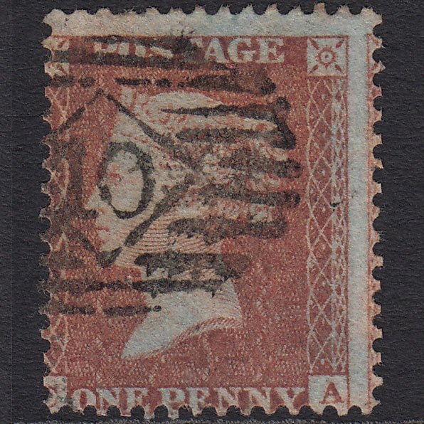 GB QV 1855 1d Red-brown (Plate 13) SG24-C3(1) CA GU London IS 10 Misperf