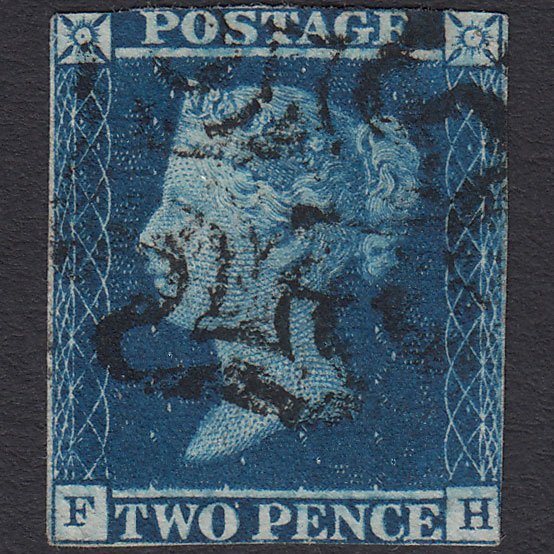 GB QV 1841 2d Blue (Plate 3) SG14-E1(2) FH GU Maltese Cross