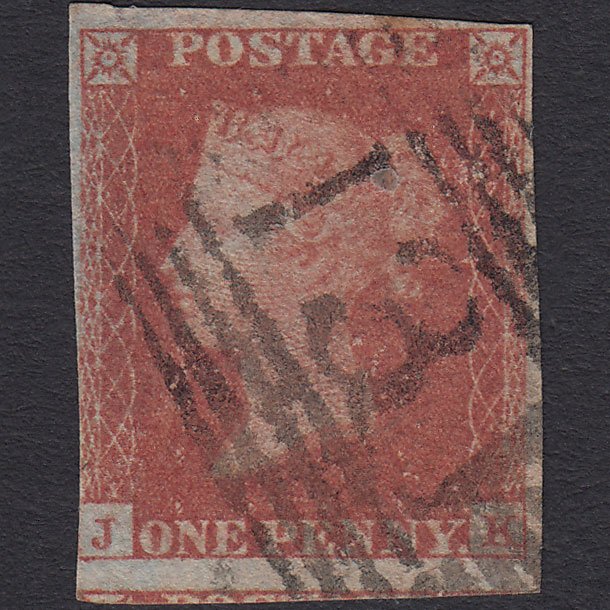 GB QV 1841 1d Red-brown (Plate 142) SG8-B2(1) JK GU nr 4M Edinburgh 131