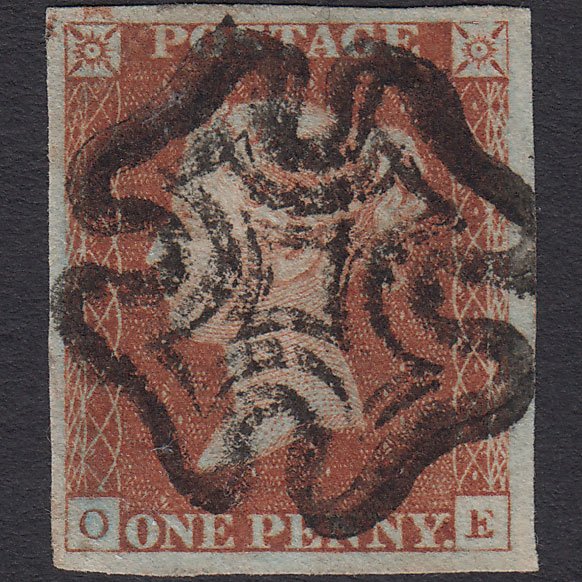 GB QV 1841 1d Red-brown (Plate 25) SG8-B1(1) OE FU 4 Good Margins MX