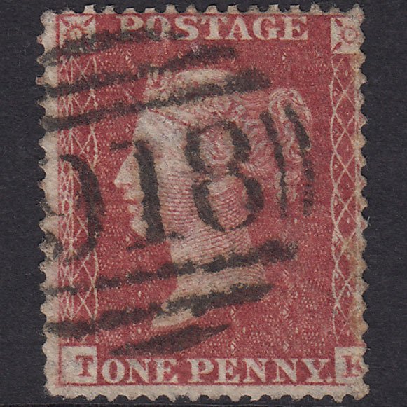 GB QV 1857 1d Rose-red (Plate 37) SG36-C11 TK PU Worcester 918