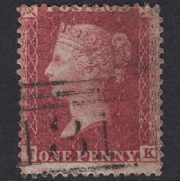 GB QV 1857 1d Rose-red (Plate 60) SG40-C10(1) TK GU Edinburgh 131