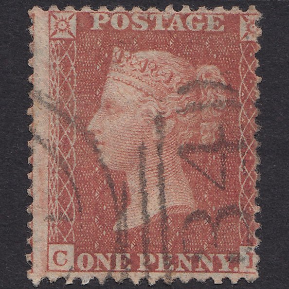 GB QV 1855 1d Red-Brown Plate 11 SG24-C3(1) CL VFU Bristol 134