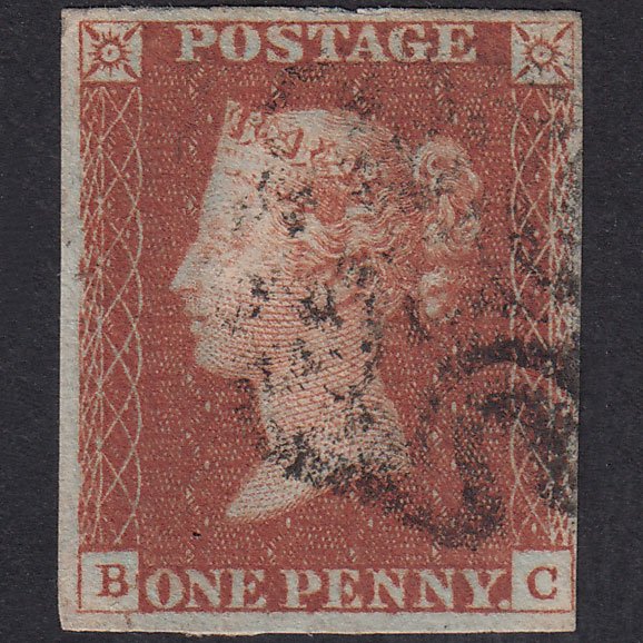 GB QV 1841 1d Red-Brown Plate 22 SG8-B1(1) BC GU Missing Imprimatur 4M MX