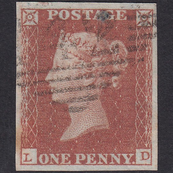 GB QV 1841 1d Red-Brown Pl 101 SG8-B1(1) LD GU 4 Good Margins Clonmel 142