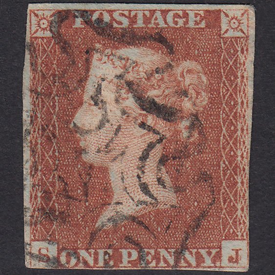 GB QV 1841 1d Pl 22 SG8-B1(1) Const Var SJ GU Missing Imprimatur Nr 4M MX
