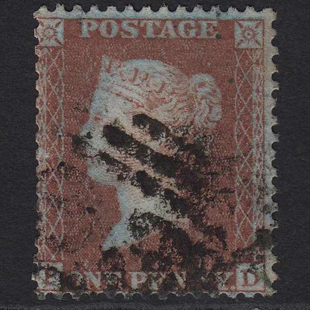 GB QV 1855 1d Red-brown (Plate 14) SG24-C3(1) PD GU