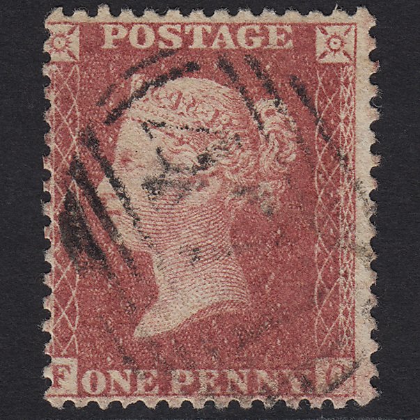 GB QV 1857 1d Rose-red (Plate 43) SG40-C10(1) FC FU Light Cancel