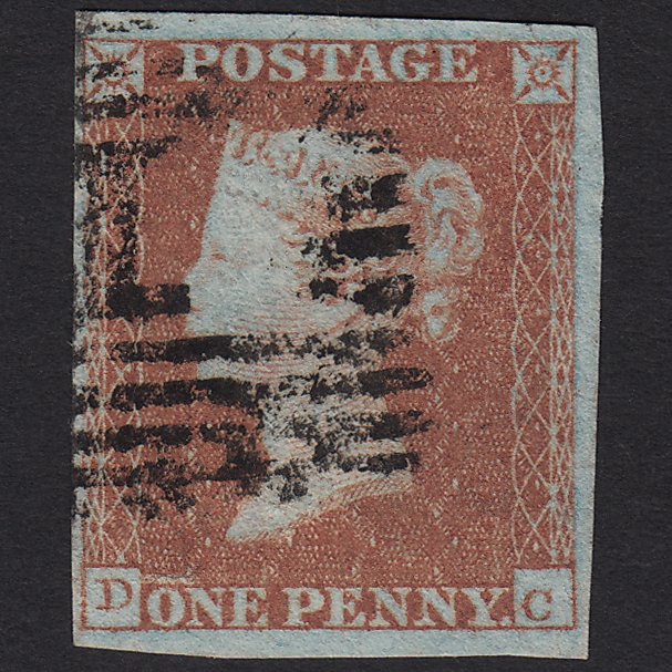 GB QV 1841 1d Red-brown (Plate 120) SG8-B1(1) DC FU in Scotland 4 Margins