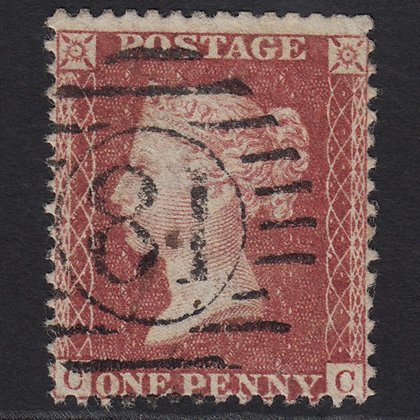 GB QV 1857 1d Rose-red (Plate 59) SG40-C10(1) CC GU London D&S 81