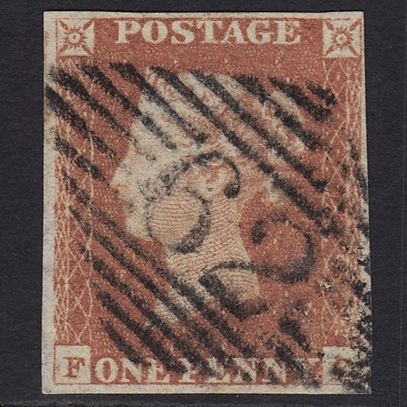 GB QV 1841 1d Red-brown (Plate 85) SG8-B1(1) FC FU 4M Imperf Belfast 62