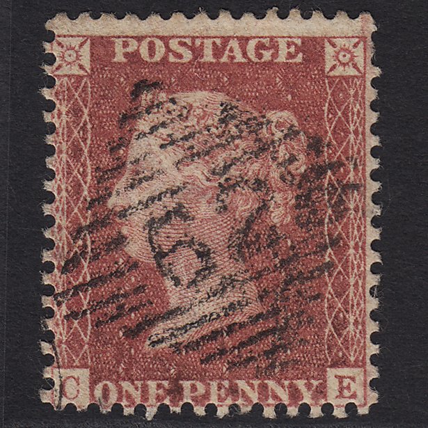 GB QV 1857 1d Deep Rose-red (Plate 36) SG41-C10(4) CE FU Belfast 62