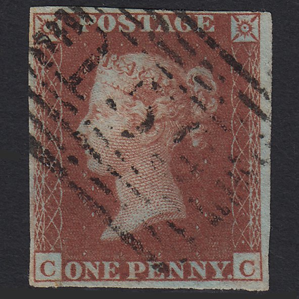 GB QV 1841 1d Red-brown (Plate 161) SG8-B2(1) CC VFU 4 Margins Glasgow 159