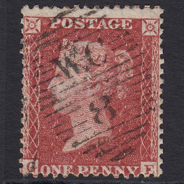 GB QV 1857 1d Rose-red (Plate 55) SG40-C10(1) GE GU London D&S WC8 Misperf