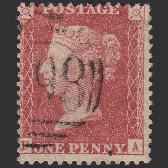GB QV 1857 1d Rose-red (Plate 44) SG40-C10(1) PA FU
