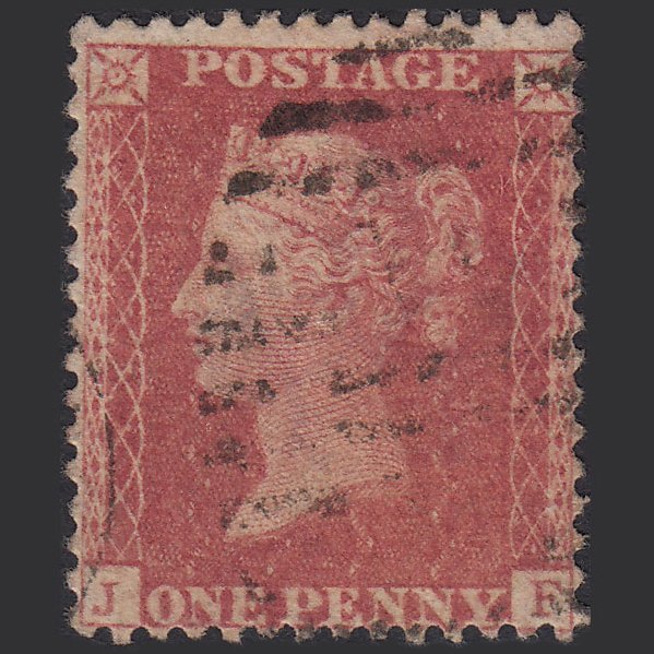 GB QV 1857 1d Rose-red (Plate 66) SG40-C10(1) JF FU Light Cancel