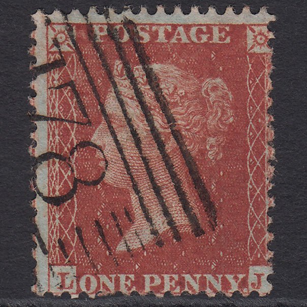 GB QV 1855 1d Red-brown (Plate 9) SGC6(1) LJ VFU Huntly 178