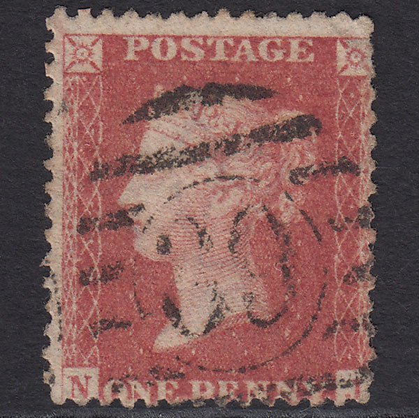 GB QV 1857 1d Rose-red (Plate 67) SG40-C10(1) NJ GU London D&S Cancel