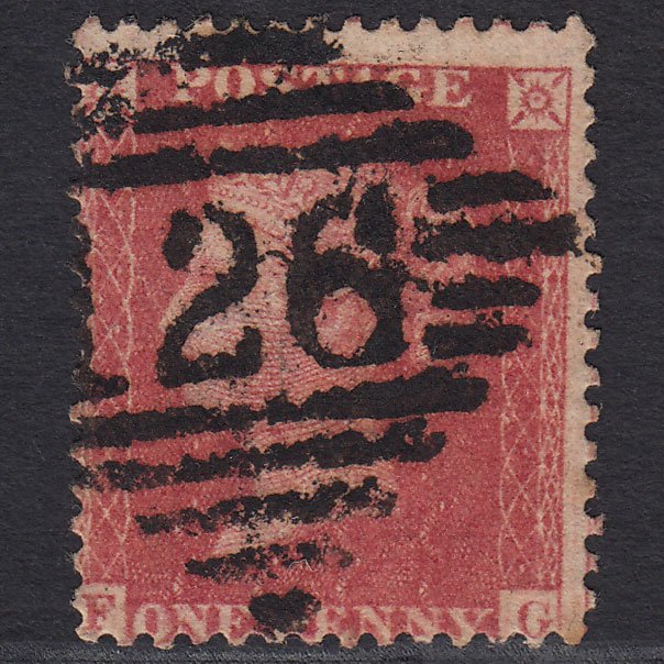 GB QV 1857 1d Rose-red (Plate 47) SG40-C10(1) FG FU Cavan 126