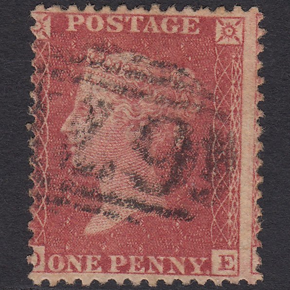 GB QV 1857 1d Rose-red (Plate 68) SG40-C10(1) DE GU Misperf