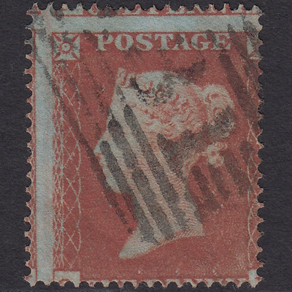 GB QV 1854 1d Red-brown SG17-C1(1) GU Edinburgh 131 Large Misperf